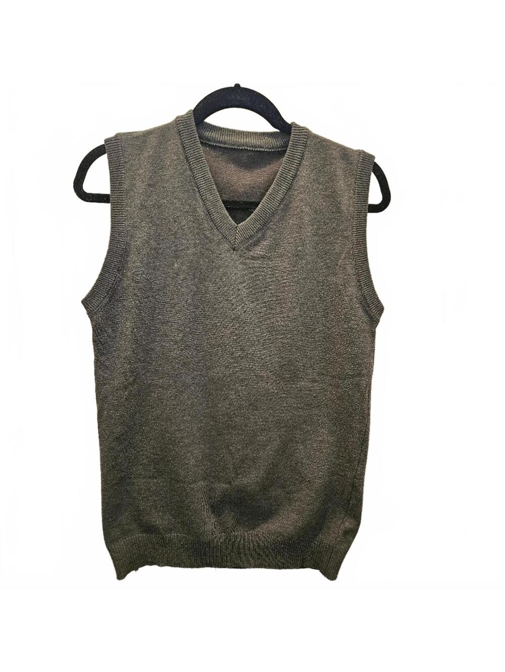 Classic Gray V-Neck Sweater Vest